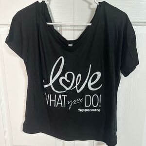 Tupperware Logo Black Love Graphic Tee